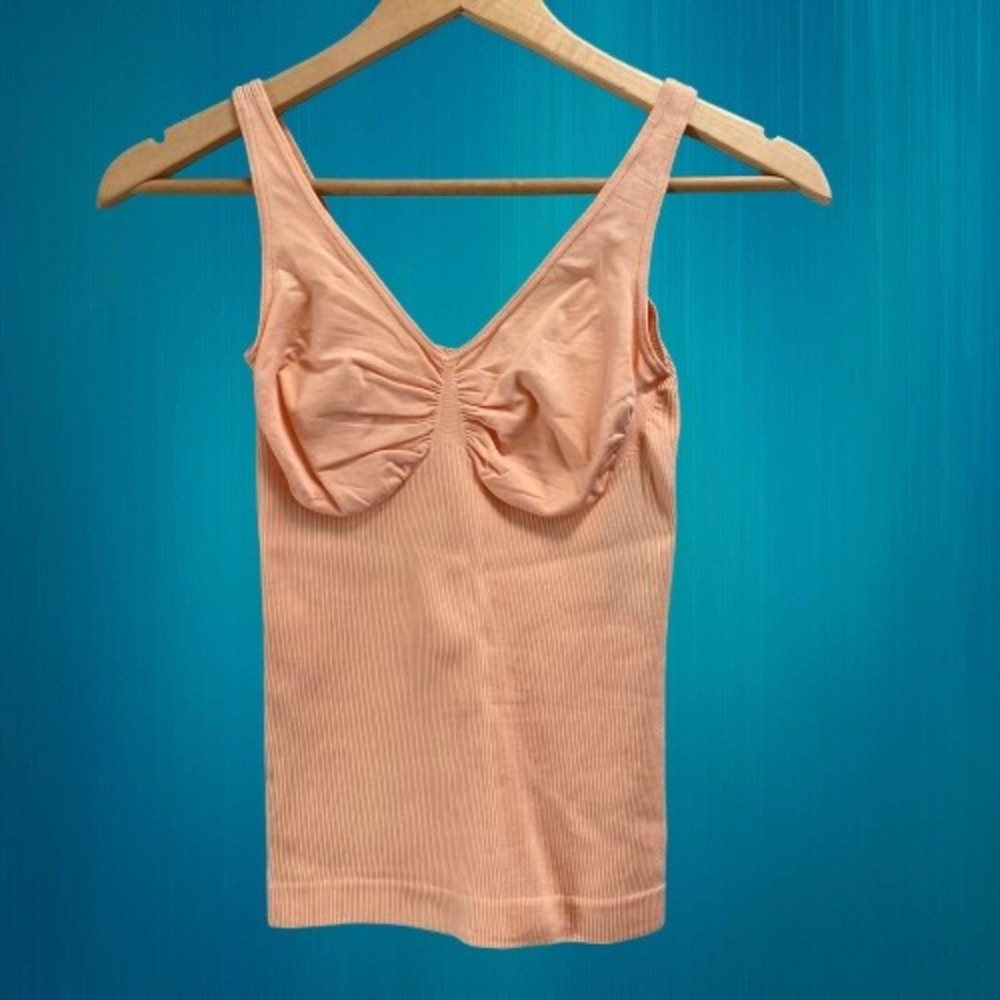 NEW Chaudry Anthropologie Ribbed Tank Peach‎ Small